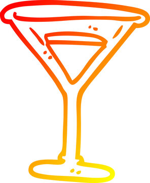 recommend clip art: warm gradient line drawing cartoon martini