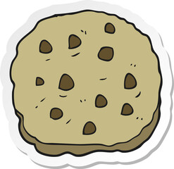 sticker of a cartoon cookie