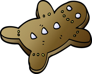 cartoon doodle gingerbread man