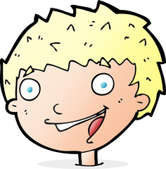 cartoon laughing boy