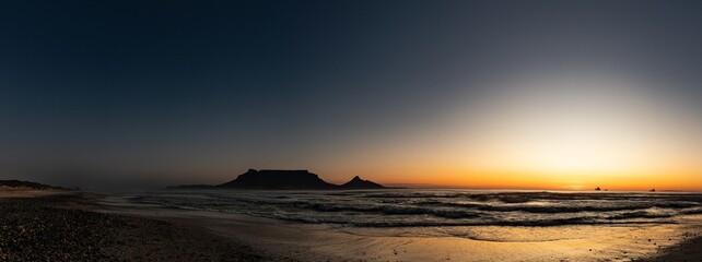 Cape Town, South Africa, at sunset (view from Bloubergstrand)