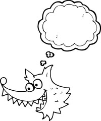 thought bubble cartoon crazy wolf