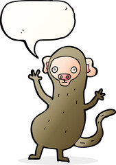 cartoon monkey with speech bubble