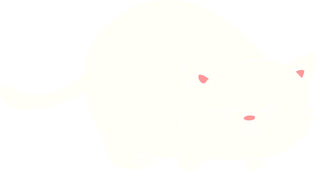 flat color style cartoon angry cat