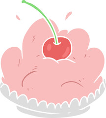 flat color style cartoon tasty dessert