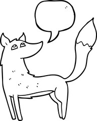 speech bubble cartoon wolf