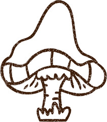 Fototapeta premium Mushroom Charcoal Drawing