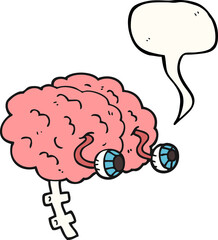 speech bubble cartoon brain