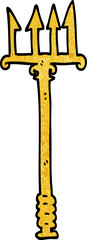 cartoon doodle pitchfork