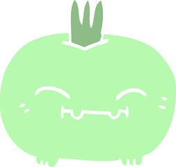 cartoon doodle happy root vegetable