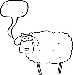 speech bubble cartoon sheep