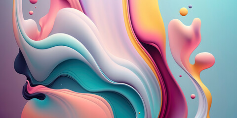 Amazing abstract wallpaper with soft pastel colors, 4k wallpaper, modern background.