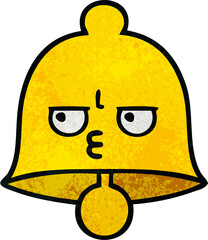 retro grunge texture cartoon bell