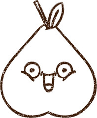 Pear Charcoal Drawing