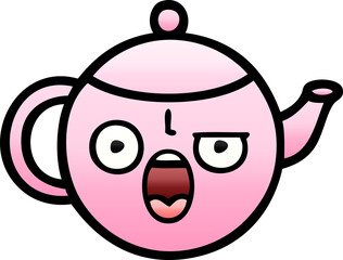 gradient shaded cartoon teapot
