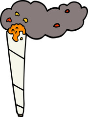 cartoon doodle marijuana joint