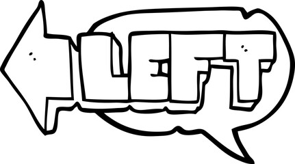 speech bubble cartoon left symbol