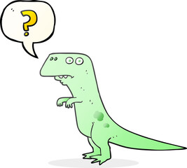 speech bubble cartoon confused dinosaur
