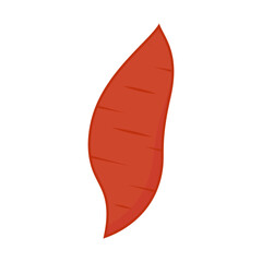 Sweet potato. Organic healthy vegetable. Fresh natural root. Made in vector cartoon flat style. Roasted sweet potato. Japanese Sweet potato.