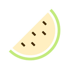 Melon logo vector. melon on white background. Half melon.
