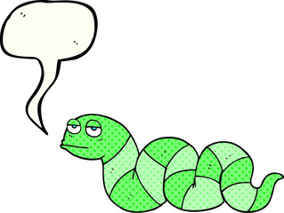 comic book speech bubble cartoon bored snake