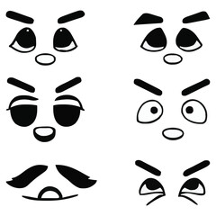 Eyes expressions vector file designs