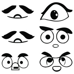 Eyes expressions vector file designs