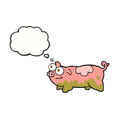 thought bubble cartoon pig