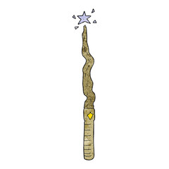 textured cartoon magic wand