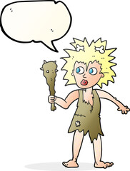 speech bubble cartoon cave woman