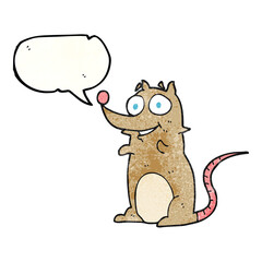 speech bubble textured cartoon mouse