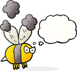 thought bubble cartoon angry bee
