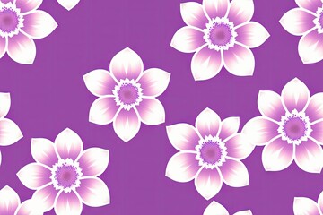 Seamless flowers pattern painting with trendy colors. Print Design, generative ai, perfect for interior, furniture and fashion.