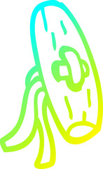 cold gradient line drawing cartoon button