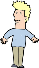 cartoon stressed man