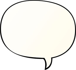 cartoon speech bubble in smooth gradient style and speech bubble in smooth gradient style
