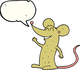 comic book speech bubble cartoon mouse