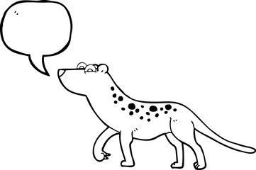 speech bubble cartoon leopard