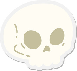 spooky skull sticker