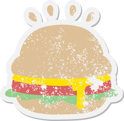 a tasty burger grunge sticker