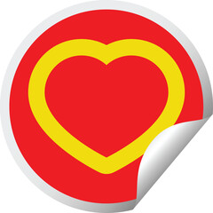 heart circular peeling sticker