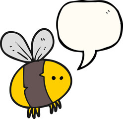 speech bubble cartoon bee