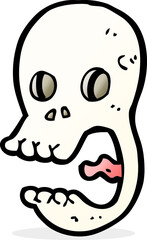 funny cartoon skull