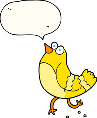 speech bubble cartoon bird