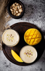 Mango lassi. Indian drink