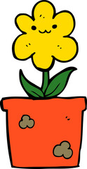 cartoon house plant
