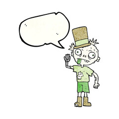 texture speech bubble cartoon zombie