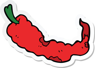 sticker of a cartoon chili pepper