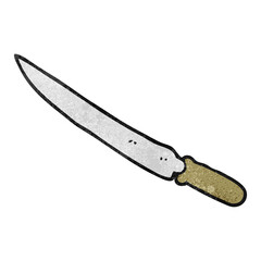 textured cartoon kitchen knife