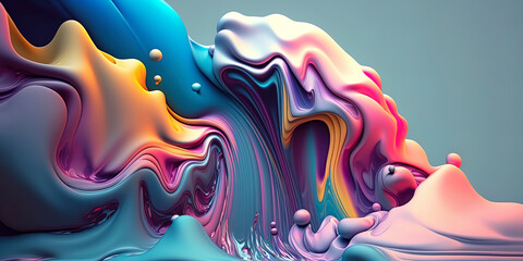 Abstract multicolor liquid effect style background